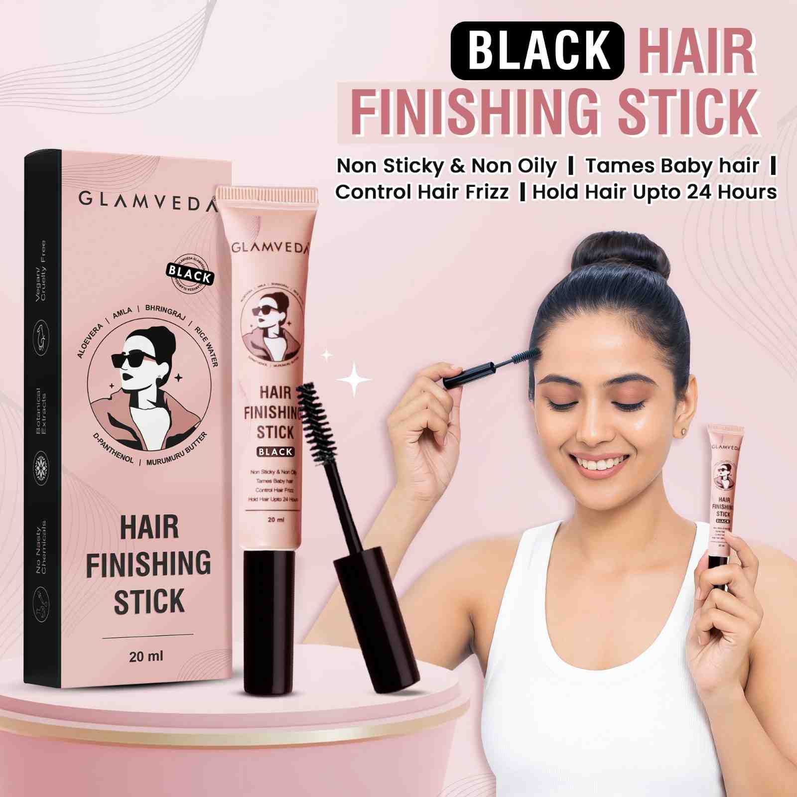 Glamveda Hair Finishing Stick Black 20ml