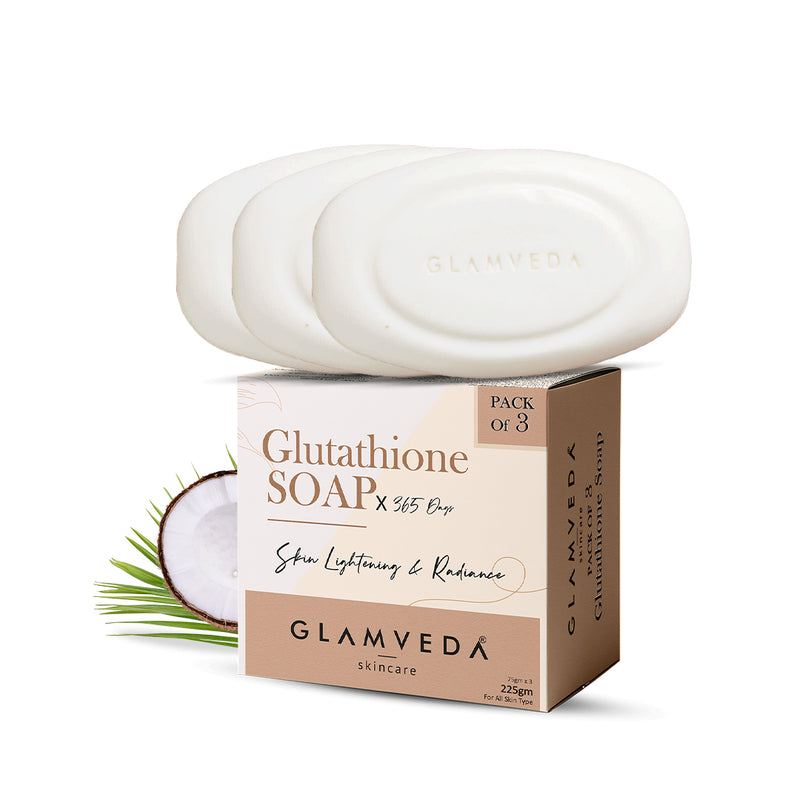 Glamveda Glutathione Skin Lightening & Whitening Soap with Kojic Acid