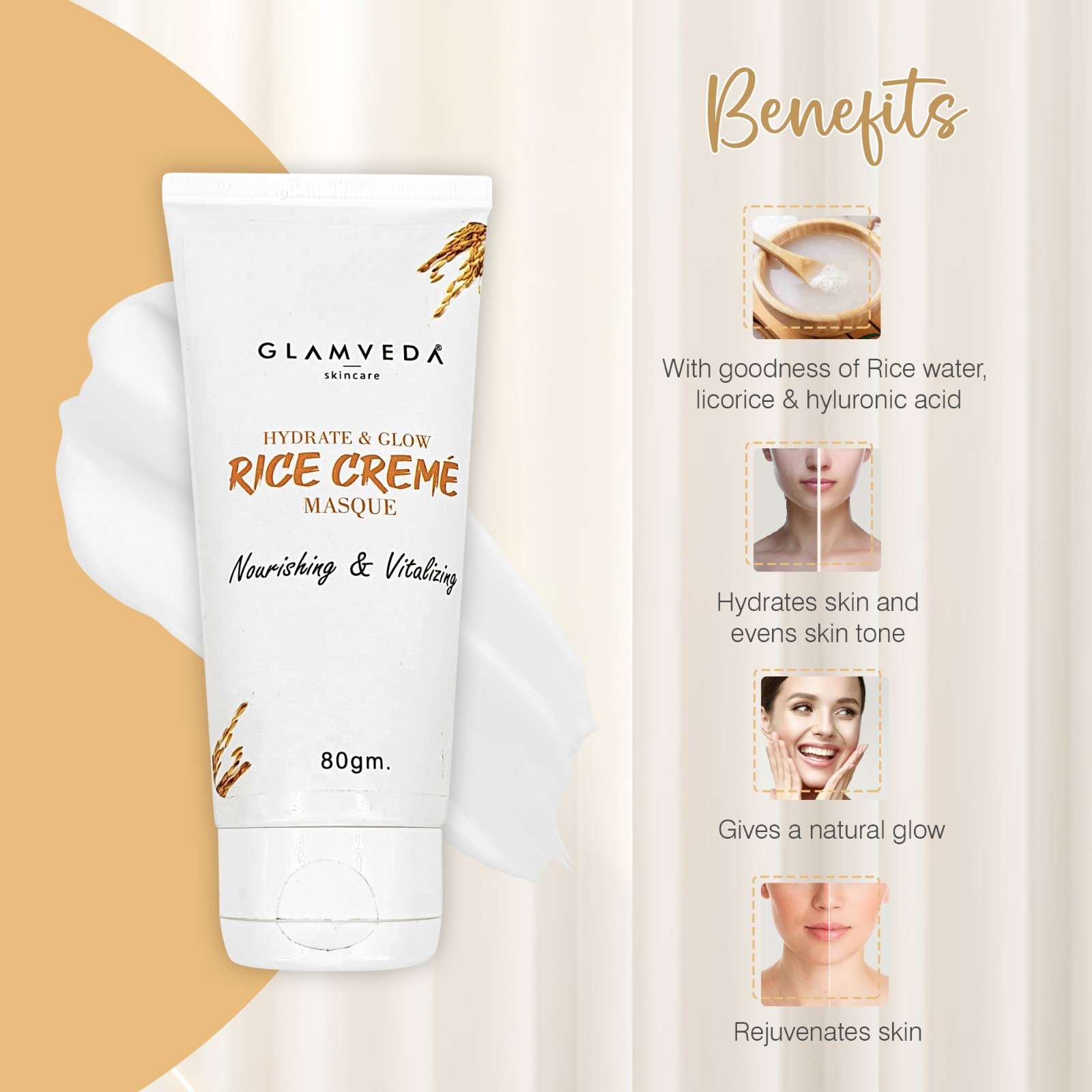 Rice Hydrate & Glow Cream Mask