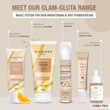 Glamveda Glutathione Skin Brightening and Lightening Combo | 5-Step Skincare Set For Glowing Skin |  ( Face Wash + Face Cream + Sunscreen + Serum + Under Eye Cream )