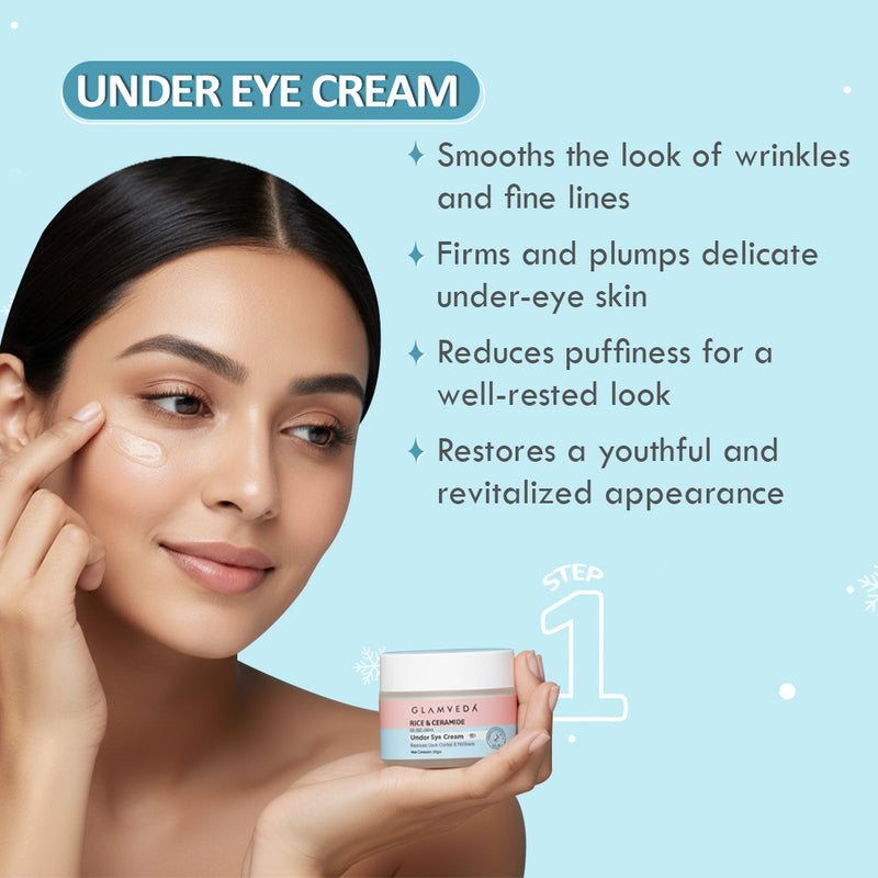 Rice & Ceramide 3-Step Winter Routine | Moisturizer + Under Eye Cream + Body Lotion