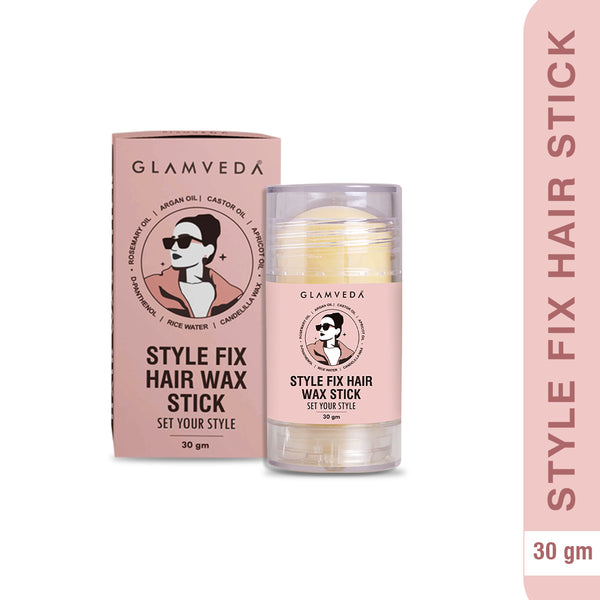 Glamveda Style Fix Hair Wax Stick | Non-Sticky, Non-Greasy Frizz Control for Baby Hair & Flyaways | Hair Styling Stick for All Hair Types
