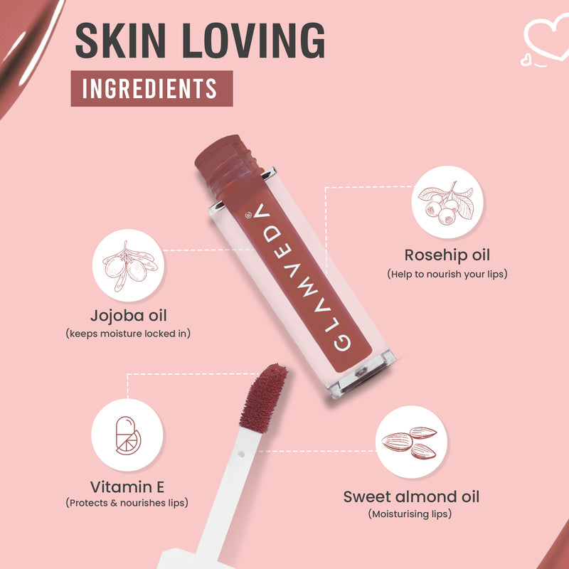 Glamveda X Rashami Desai Matte Mini Liquid Lipstick, Nude Brown shade (Passion - 025) 1.2ml