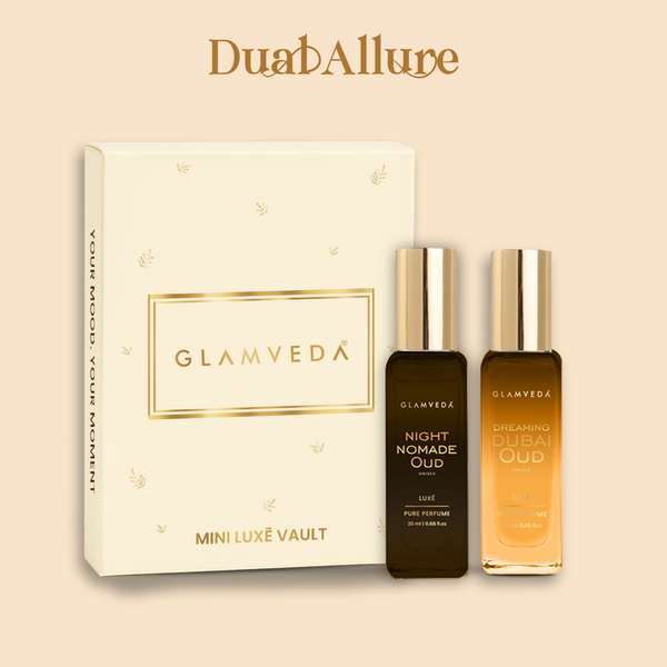 Desert Dreams Duo  - Dreaming Dubai Oud +Night Nomade Oud Luxury Unisex Pure Perfume Gift Set 2 x 20ml