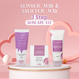 Glamveda Glycolic & Salicylic Acid Anti Acne Combo Gift Pack | For Oily & Acne Prone Skin | Face Wash, Facial Kit & Peel Off Mask