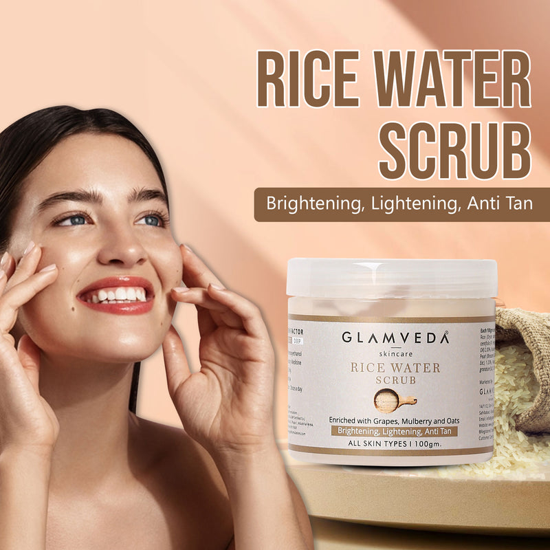 Glamveda Rice water Brightening Face scrub