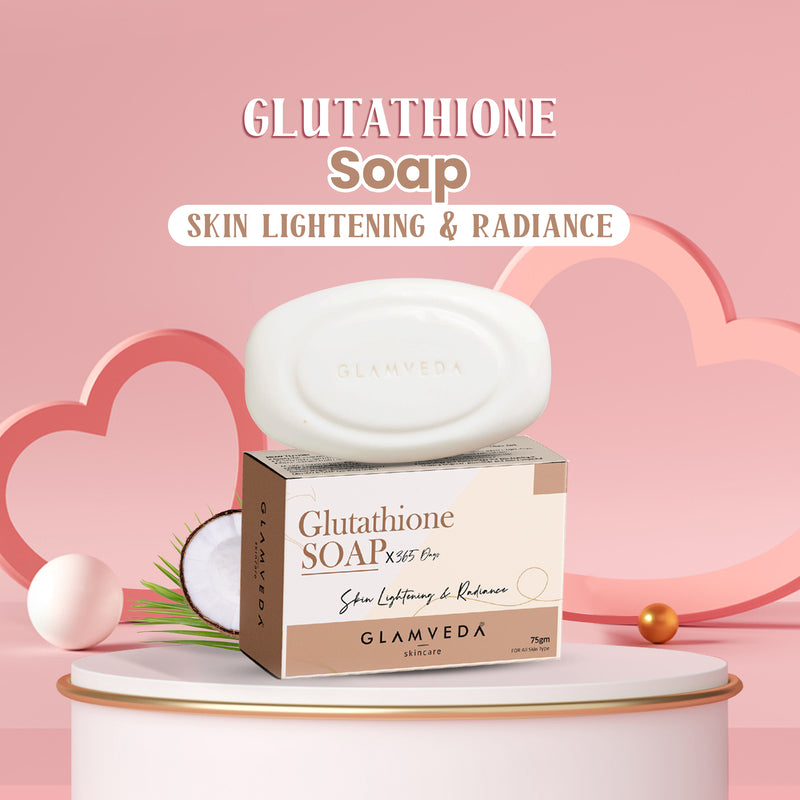 Glamveda Glutathione Skin Lightening & Whitening Soap with Kojic Acid