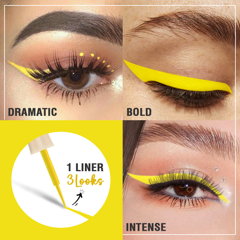 Glamveda Super Matte Liquid Eyeliner Intense Yellow