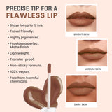 Glamveda Matte Liquid Lipstick, 12Hr Stay, Lightweight & Transferproof, (Juicy - 009) 4ml