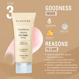 Glamveda Glutathione Skin Perfecting Brightening & Dark Spots Removal 4 Steps Skincare Routine ( Face Wash + Face Cream + Face Serum + Body Lotion )