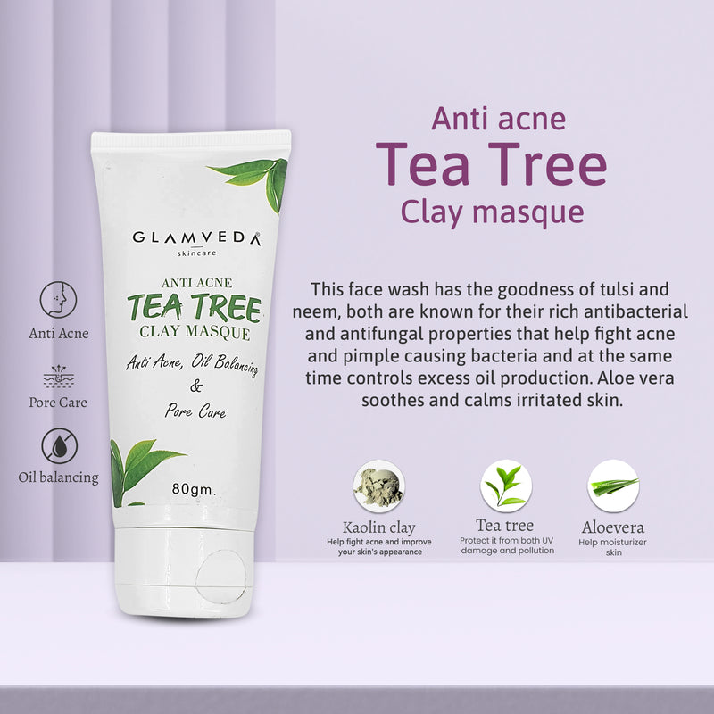 Glamveda Glycolic acid & Salicylic acid Anti-Acne Combo For Women with Gift Box | Face wash, Peel Off Mask, Facial kit & Face mask