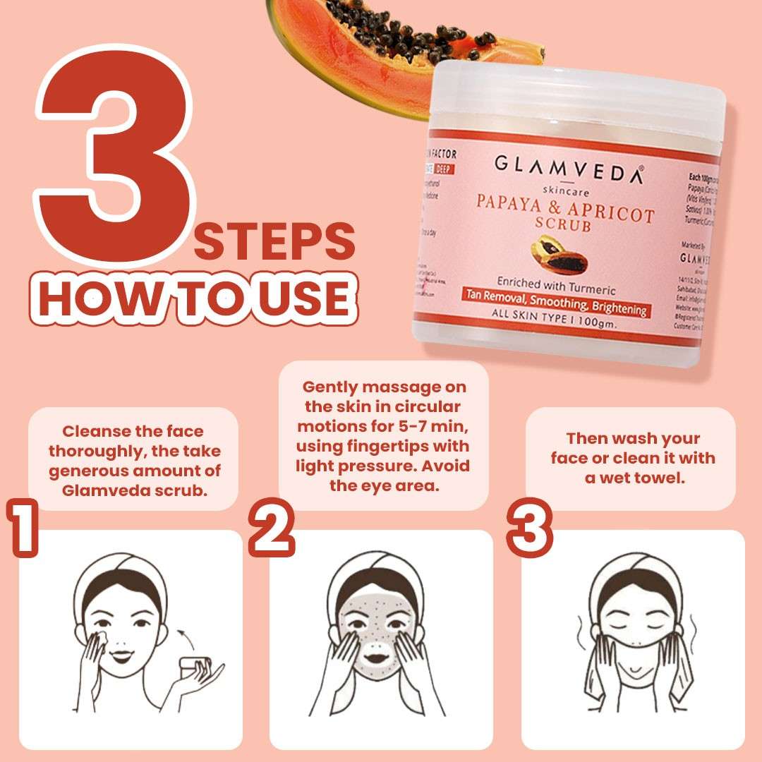 Papaya & Apricot Anti Tan Scrub 100gm