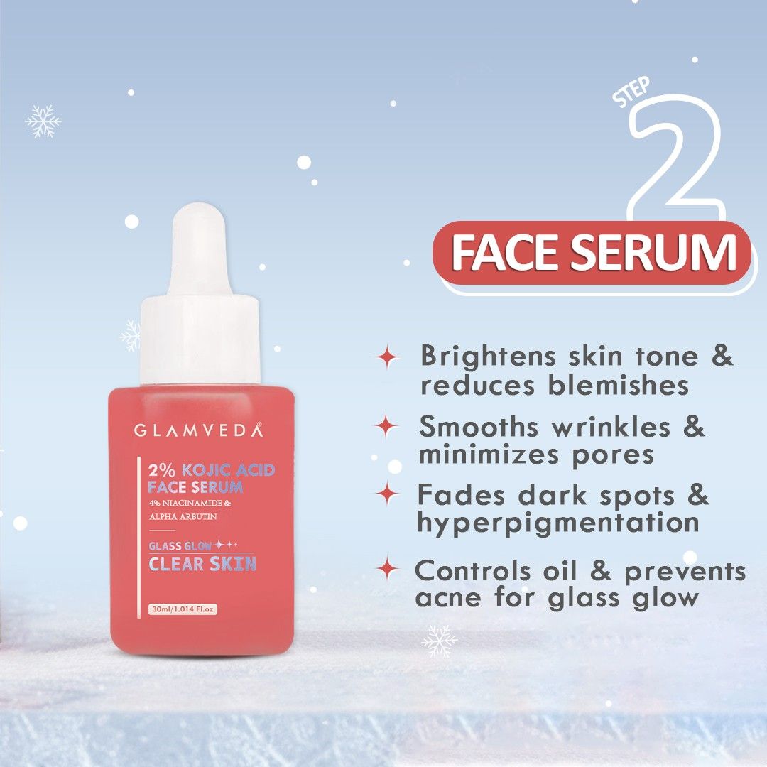 2% Kojic Acid 5-Step Skincare Set – Facewash, Spot Corrector, Serum, Cream & Lotion