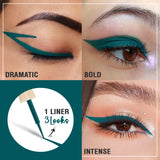 Glamveda Super Matte Liquid Eyeliner Intense Teal Green