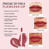 Glamveda Matte Liquid Lipstick, 12Hr Stay, Lightweight & Transferproof, (First crush - 011) 4ml