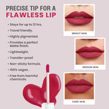 Glamveda Matte Liquid Lipstick, 12Hr Stay, Lightweight & Transferproof, (Pink Desire - 026) 4ml