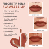 Glamveda Matte Liquid Lipstick, 12Hr Stay, Lightweight & Transferproof, (Hazelnut - 022) 4ml