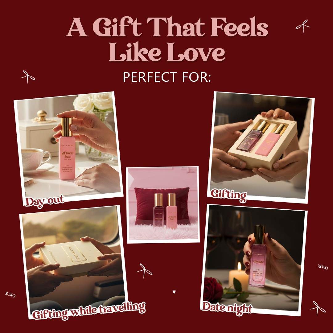 Glamveda Valentine Chemistry Pure Perfume Combo for Women | Date Night & Floral Bae 40ml