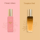 Floral Oud Fusion  - Dreaming Dubai Oud + Floral Bae Luxury Unisex Pure Perfume Gift Set 2 x 20ml