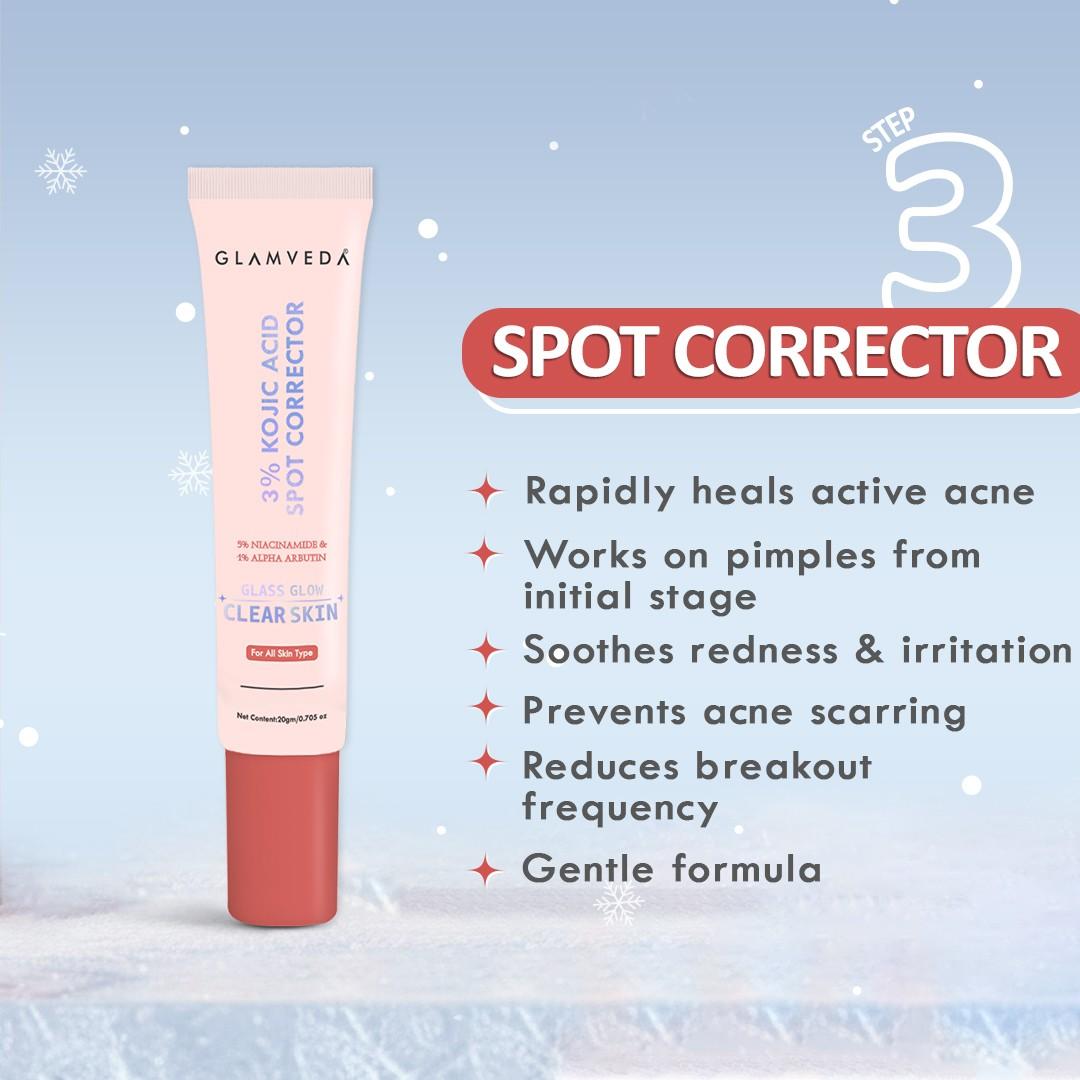 2% Kojic Acid 5-Step Skincare Set – Facewash, Spot Corrector, Serum, Cream & Lotion