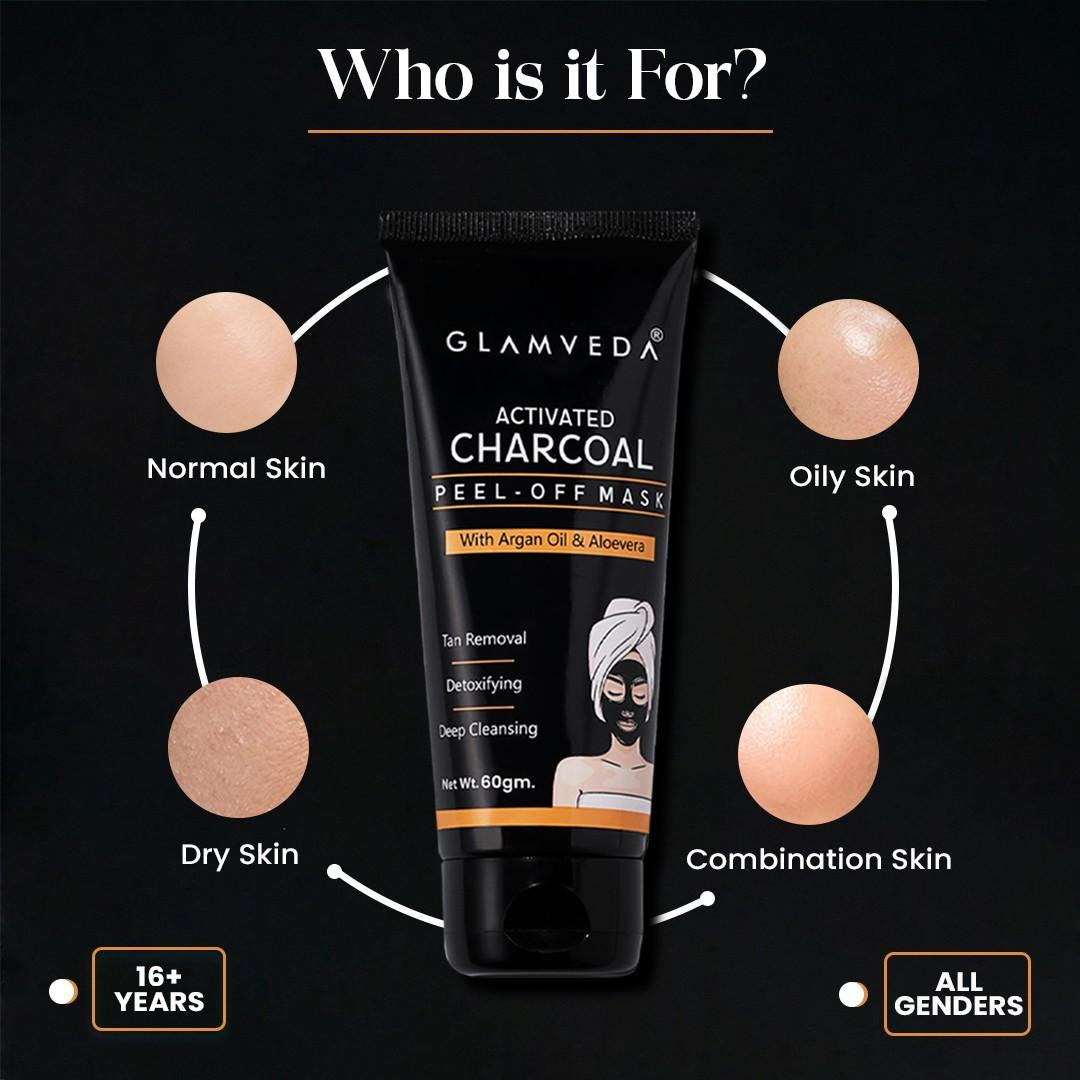 Activated Charcoal Peel Off Mask Removes Blackheads and Whiteheads | 60gm