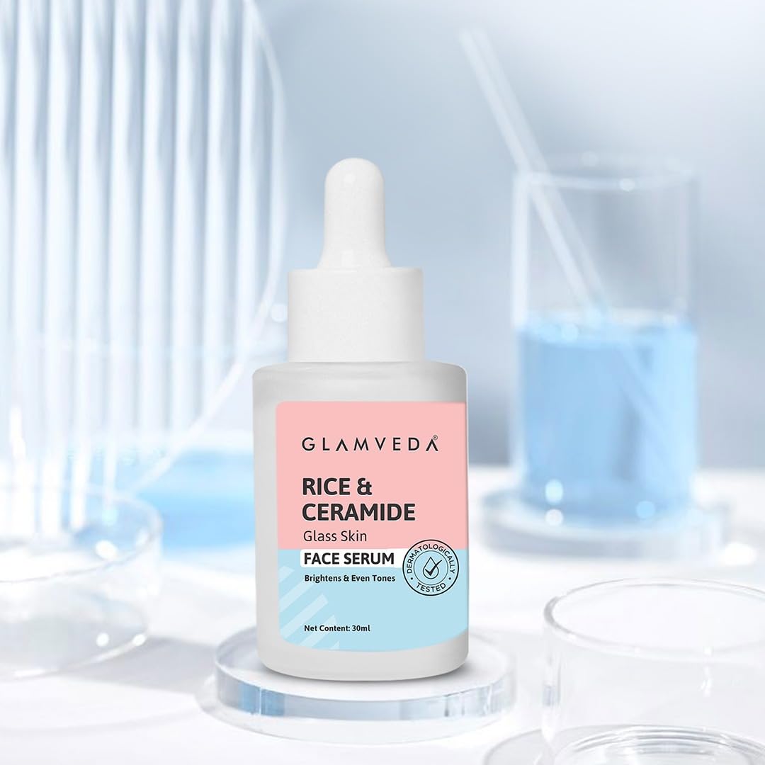 Glamveda Korean Glass Skin Rice Water & Ceramide Vitalizing Serum