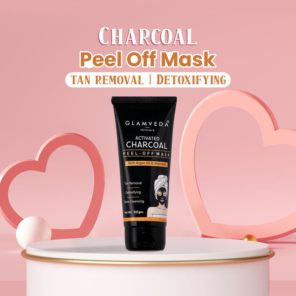 Glamveda Activated Charcoal Peel Off Mask Removes Blackheads and Whiteheads | 60gm