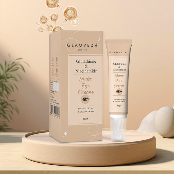 Glamveda Glutathione & Niacinamide Under Eye Cream For Dark Circles & Wrinkles