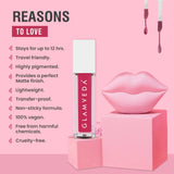 Glamveda X Rashami Desai Matte Mini Liquid Lipstick, Barbie Pink shade (Pink Desire - 026) 1.2ml