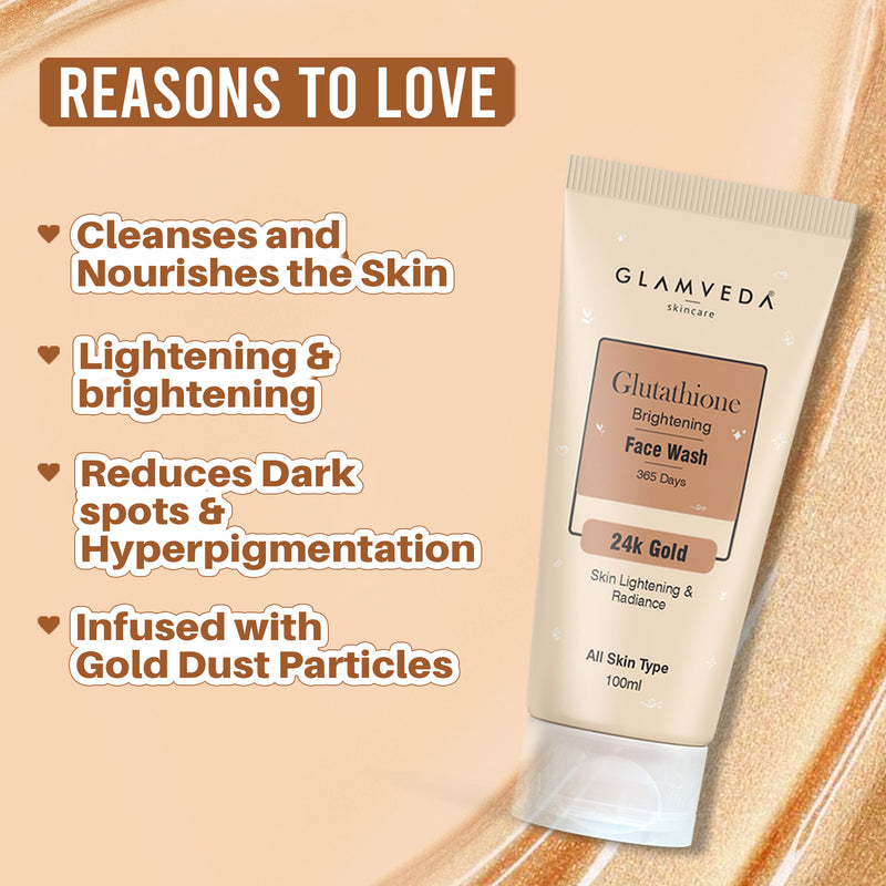 Glamveda Glutathione 24 k Gold Face Wash