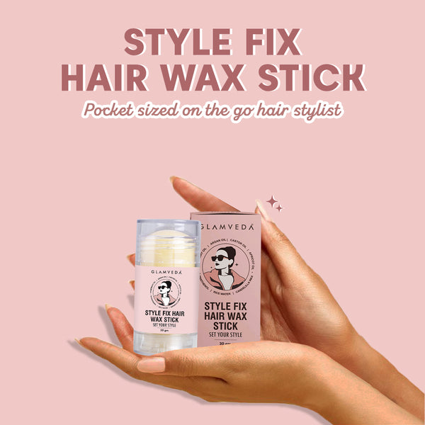 Glamveda Style Fix Hair Wax Stick | Non-Sticky, Non-Greasy Frizz Control for Baby Hair & Flyaways | Hair Styling Stick for All Hair Types