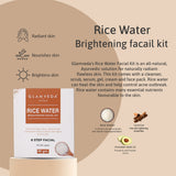 Glamveda Korean Glass Skin Rice & Ceramide Brightening Combo For Women with Gift Box | Face wash, Peel Off Mask, Facial Kit, Scrub & Face Mask