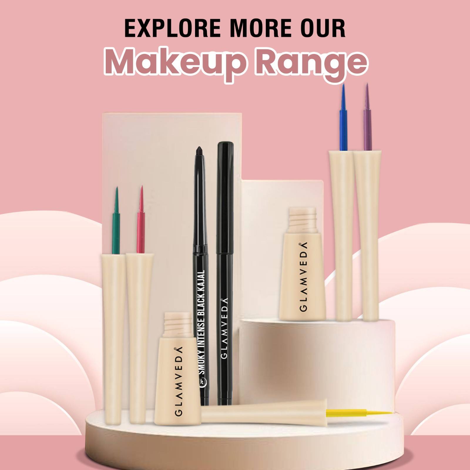 Smudge-Proof Black Kajal & Eyeliner Combo | Intense Pigment | Waterproof & Long-Lasting | Perfect for Everyday & Party Looks