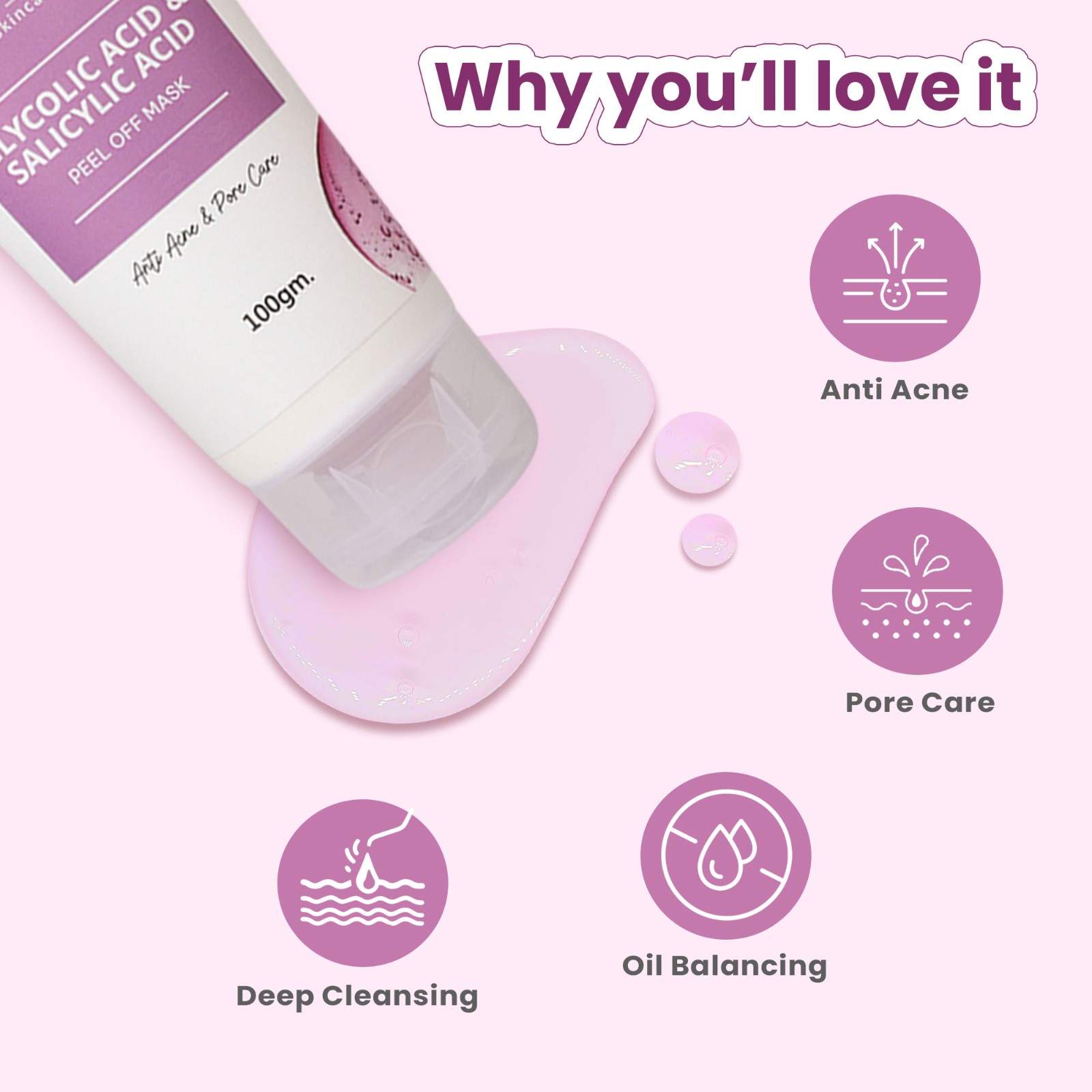 Glycolic acid & Salicylic acid Peel off Mask