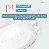 Glamveda Rice & Ceramide Skin Brightening Soap with Hyaluronic acid | Deeply Nourishes & Moisturised | 75gm