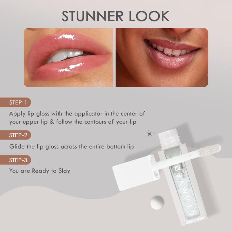 Glamveda X Rashami Desai Serum Infused Clear Mini Lip Gloss (Stunner - 110) - 1.2ml