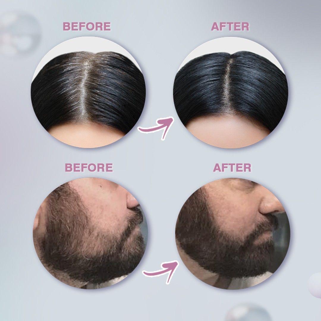 Glamveda Hair Cover-Up Powder Black | Waterproof, Smudge-Proof Instant Root Touch-Up | Long-Lasting & Easy-to-Apply Formula for Men & Women | Travel-Friendly