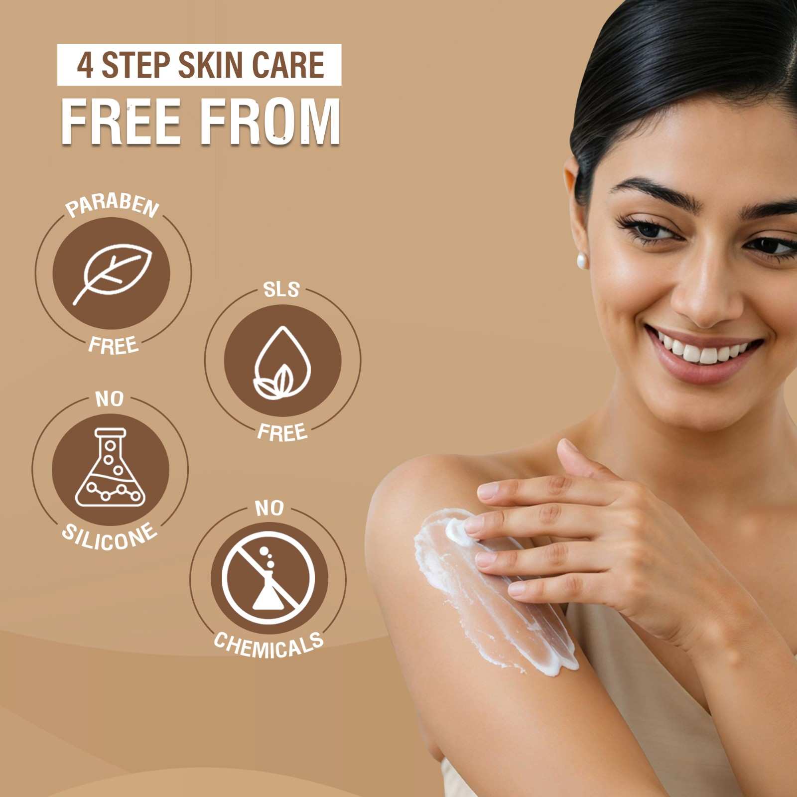 Glutathione Skin Perfecting Brightening & Dark Spots Removal 4 Steps Skincare Routine ( Face Wash + Face Cream + Face Serum + Body Lotion )