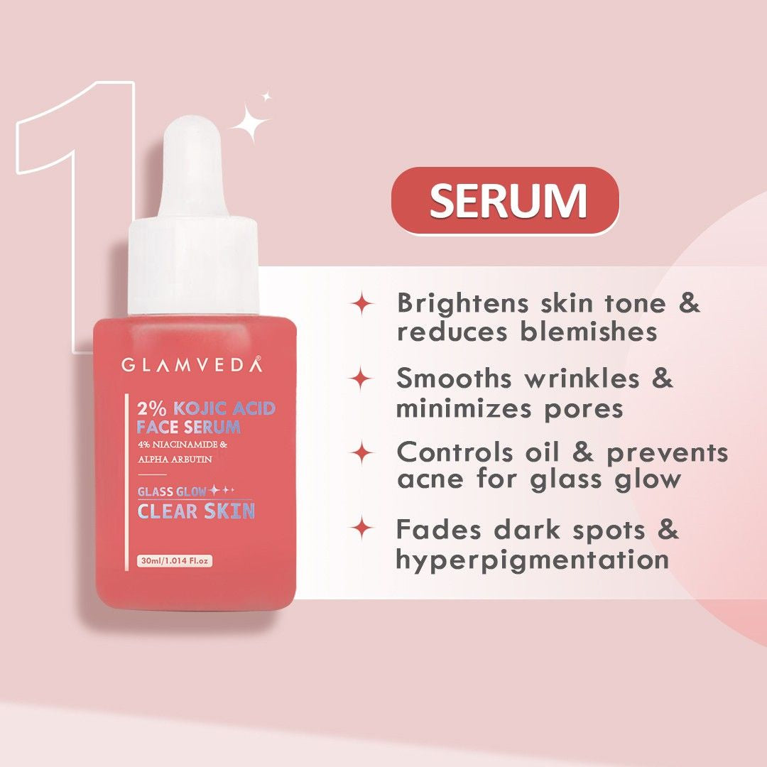 2% Kojic Acid Spot Corrector + Serum Duo – Fades Dark Spots, Acne Scars & Pigmentation