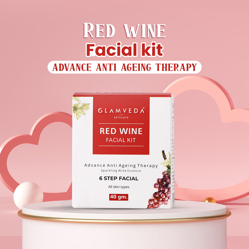 Glamveda Red Wine Advance Anti Ageing Facial kit 40gm