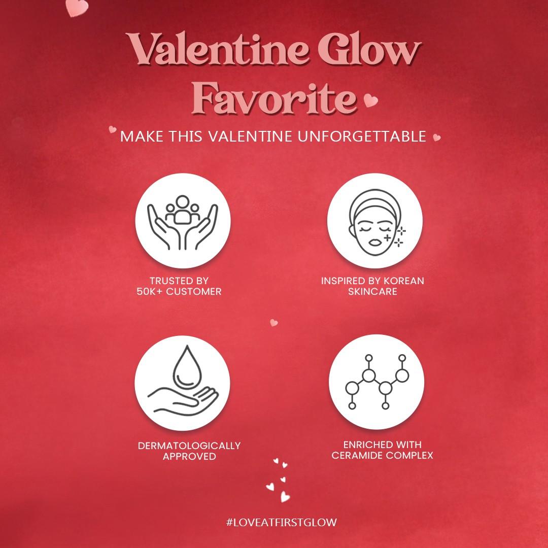 Glamveda Rice & Ceramide Valentine’s Special Complete 4 Step Skincare Kit