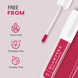 Glamveda Matte Liquid Lipstick, 12Hr Stay, Lightweight & Transferproof, (Pink Desire - 026) 4ml