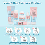 Glamveda Korean Glass Skin Rice & Ceramide 7 Step Gift Box | Face wash, Peel Off Mask, Toner, Serum, Under eye cream, Moisturizer & Sunscreen