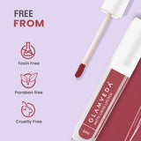 Glamveda Matte Liquid Lipstick, 12Hr Stay, Lightweight & Transferproof, (Sassy - 027) 4ml