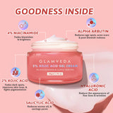 Glamveda 2% Kojic Acid Gel Cream with Niacinamide & Alpha Arbutin | For Hyperpigmentation