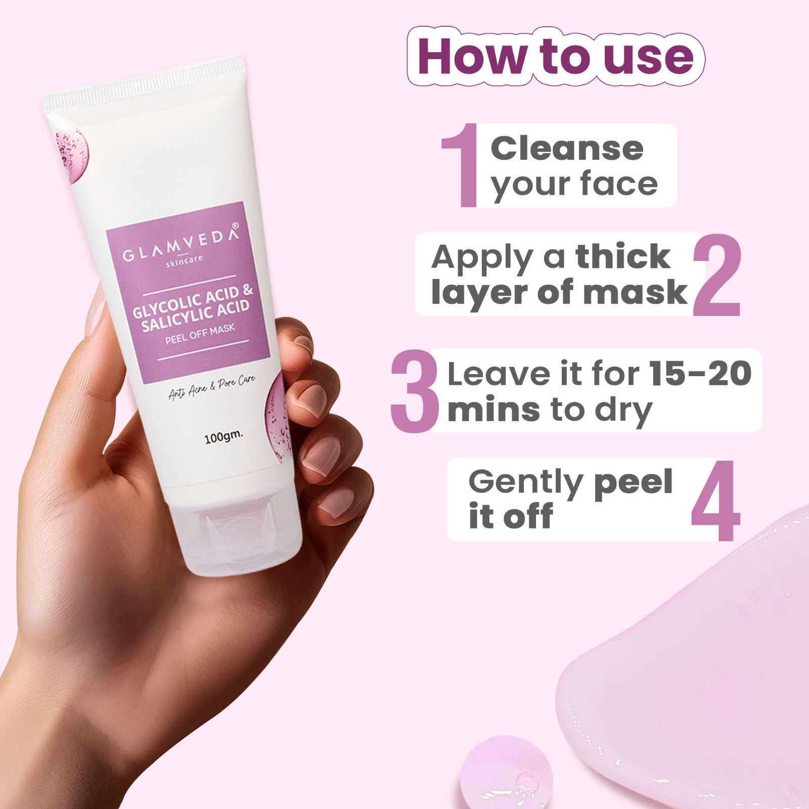 Glycolic acid & Salicylic acid Peel off Mask