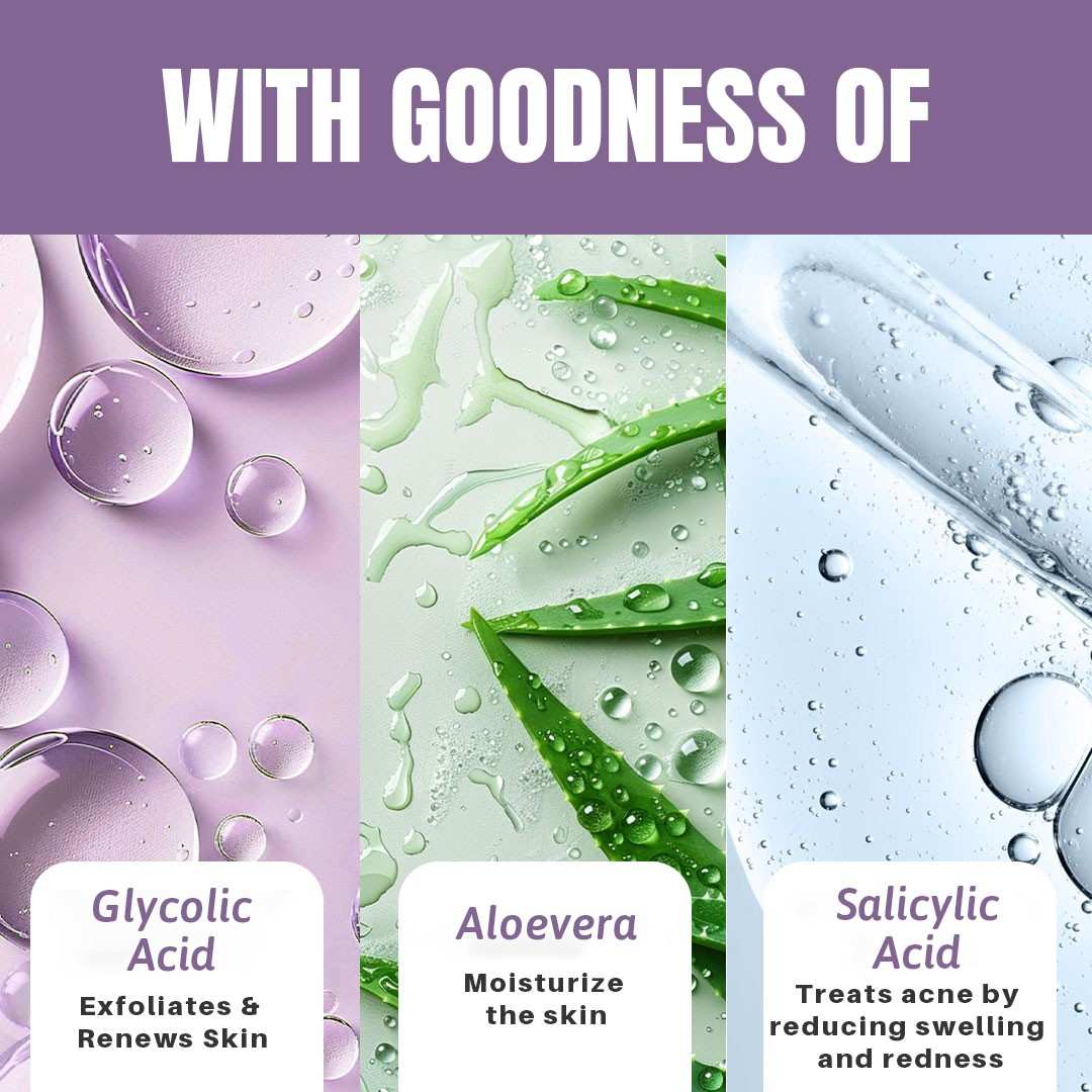 Glycolic acid & Salicylic Acid Anti Acne face wash