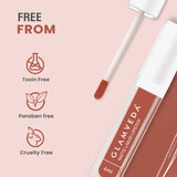 Glamveda Matte Liquid Lipstick, 12Hr Stay, Lightweight & Transferproof, (Better Half - 030) 4ml