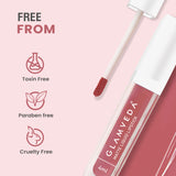 Glamveda Matte Liquid Lipstick, 12Hr Stay, Lightweight & Transferproof, (First crush - 011) 4ml