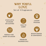 Floral Fantasy  - Date Night+Seductress+Goddess Jasmine+Floral Bae | Luxury Pure Perfume Gift Set for Women 4 x 20ml
